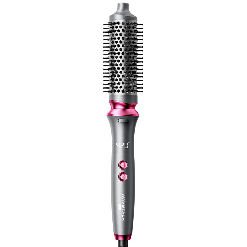 Thermal Brush Wavytalk Heatwave Pro 15 Ionic Thermal Brush with Bilateral Ionic Outlet for Less Damage OneStep Shiny Blowout Look Dark Grey